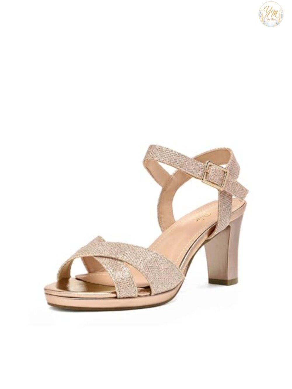 Women's Chunky Heel Platform Sandals Ankle Strap Dress
